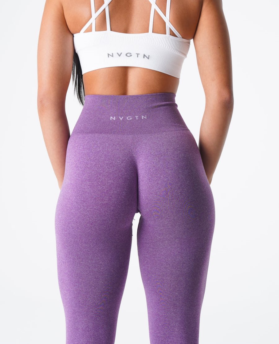 NVGTN NV Seamless Leggings Damen Lila Österreich | WYKGazoo