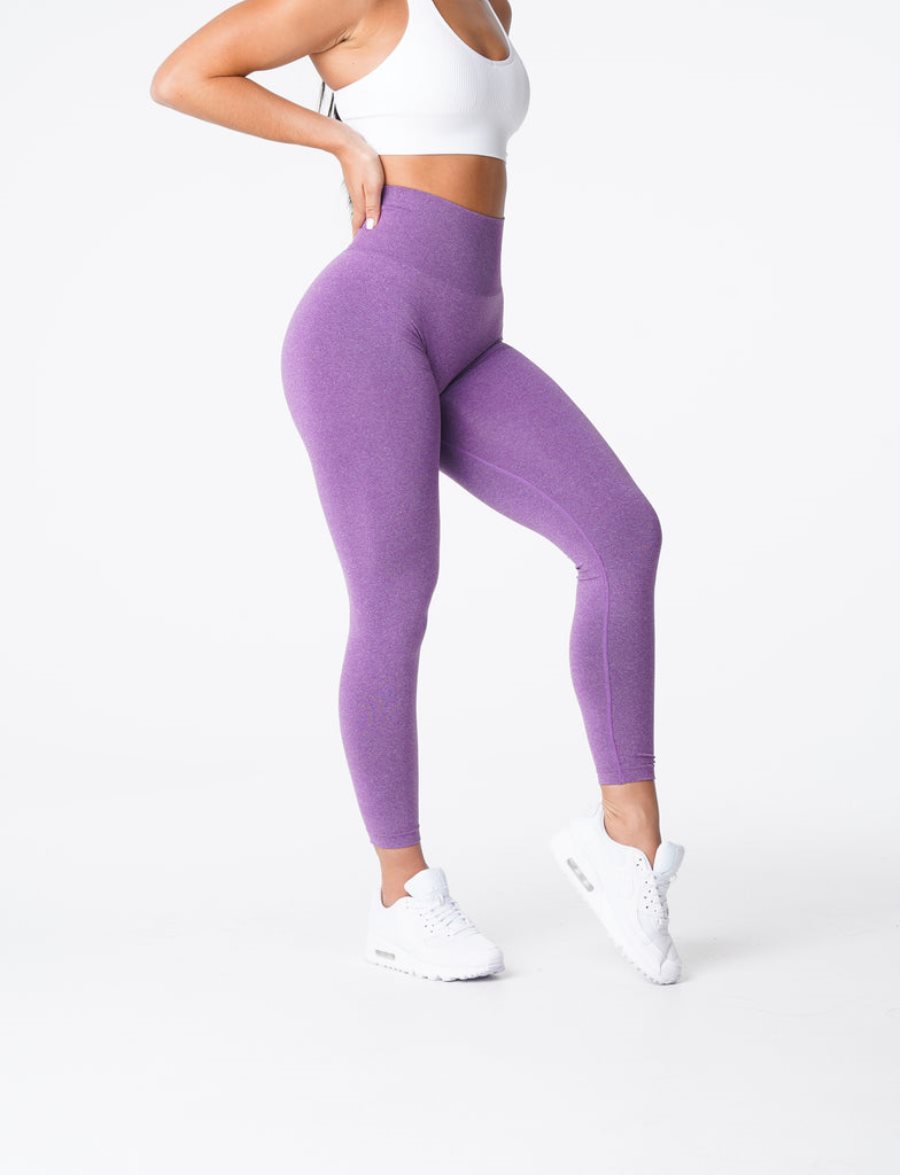 NVGTN NV Seamless Leggings Damen Lila Österreich | WYKGazoo