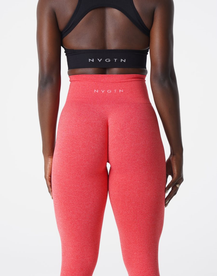 NVGTN NV Seamless Leggings Damen Rot Österreich | l2DC5t5h