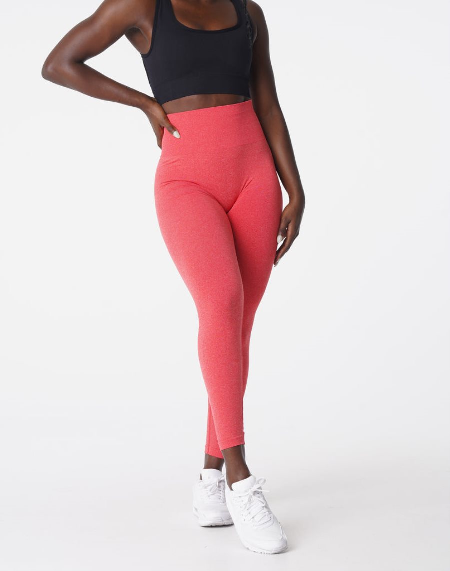 NVGTN NV Seamless Leggings Damen Rot Österreich | l2DC5t5h