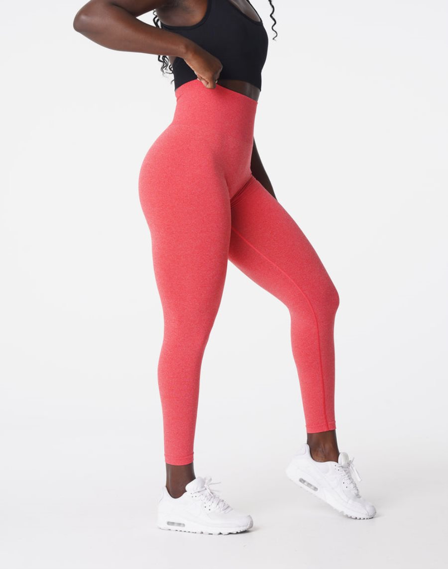 NVGTN NV Seamless Leggings Damen Rot Österreich | l2DC5t5h