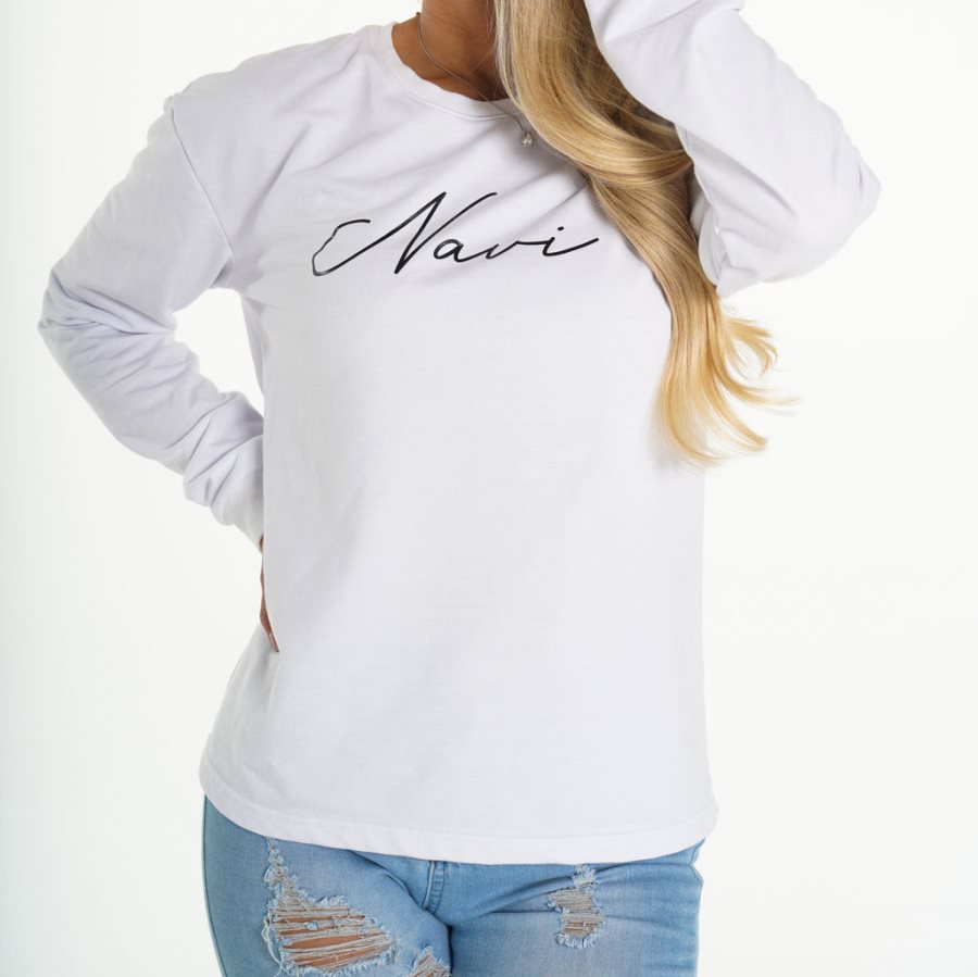 NVGTN Navi Crew Neck Oberteile Damen Weiß Österreich | 6QDqJqto