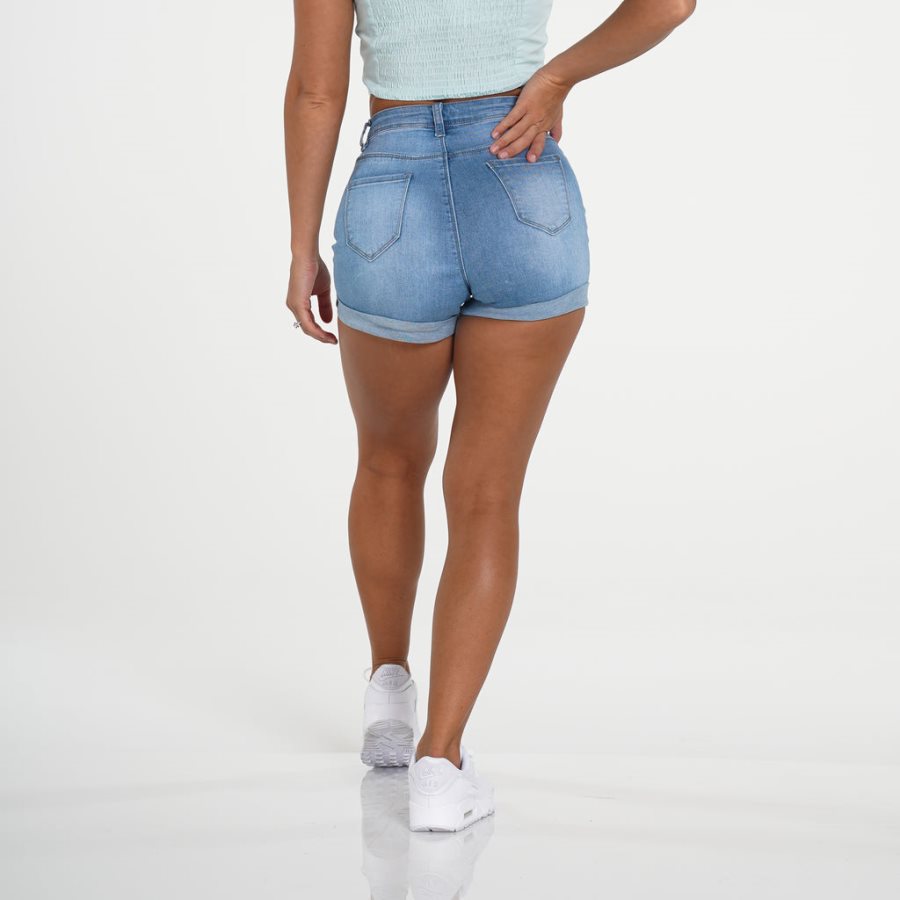 NVGTN Navishape Jean Kurze Hose Damen Hellblau Österreich | 5BMuJY99