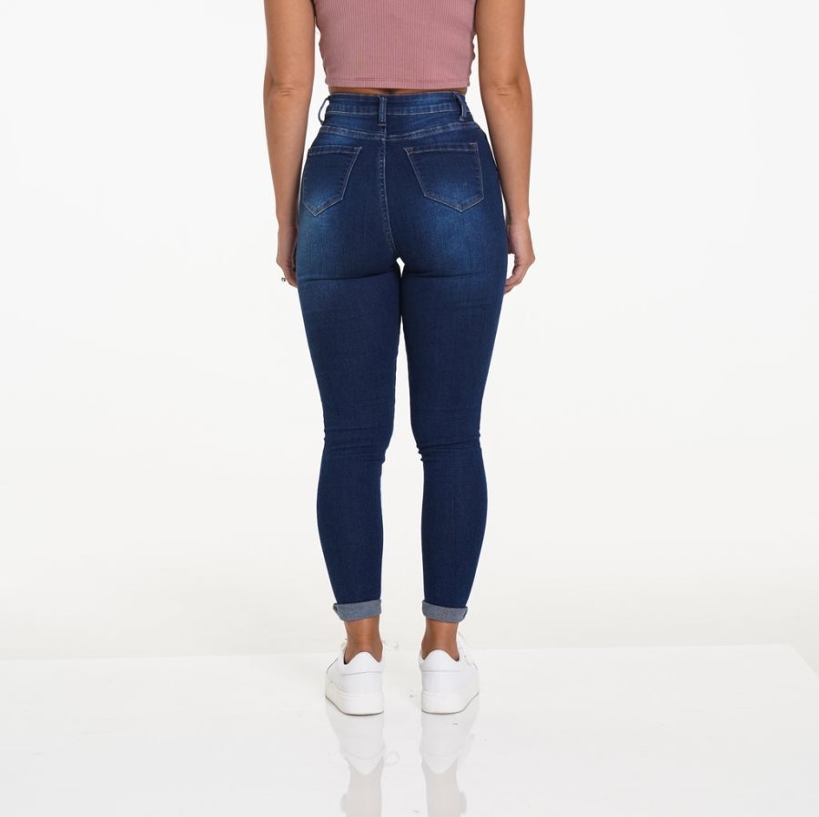 NVGTN Navishape Jeans Damen Dunkelblau Österreich | 8USRADe3