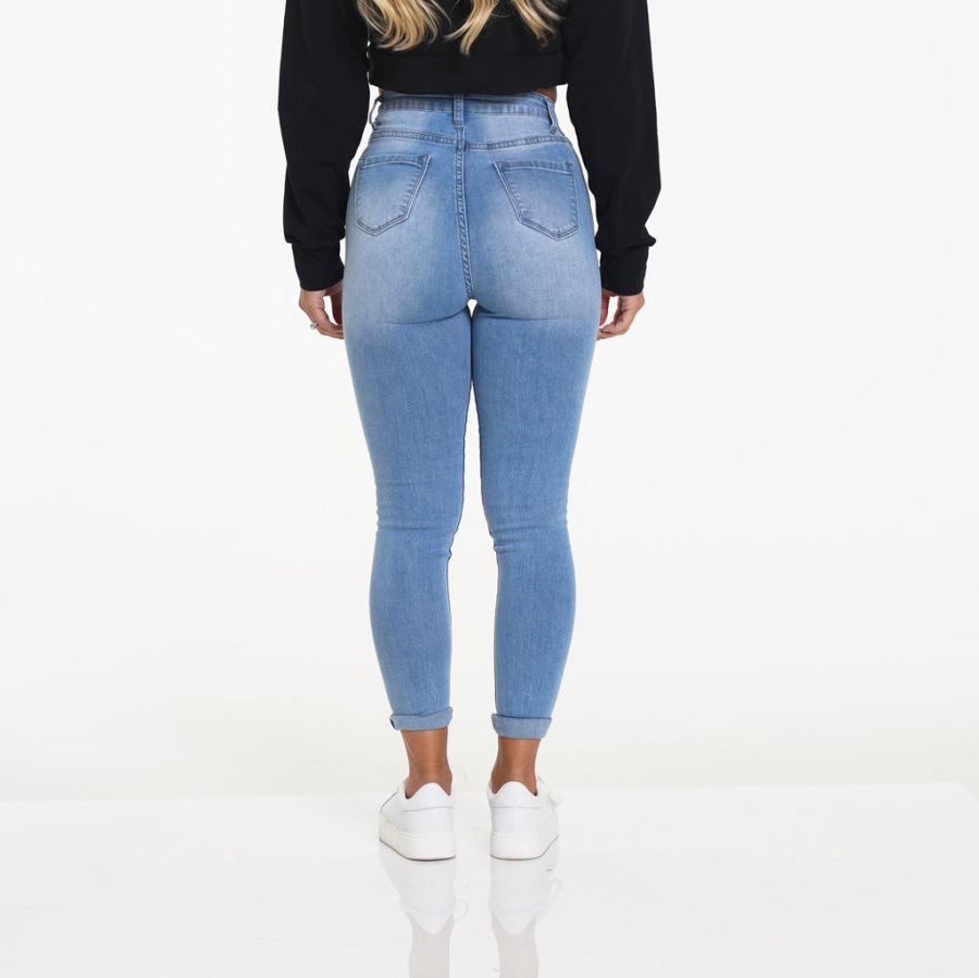 NVGTN Navishape Jeans Damen Hellblau Österreich | 9NB0W5va