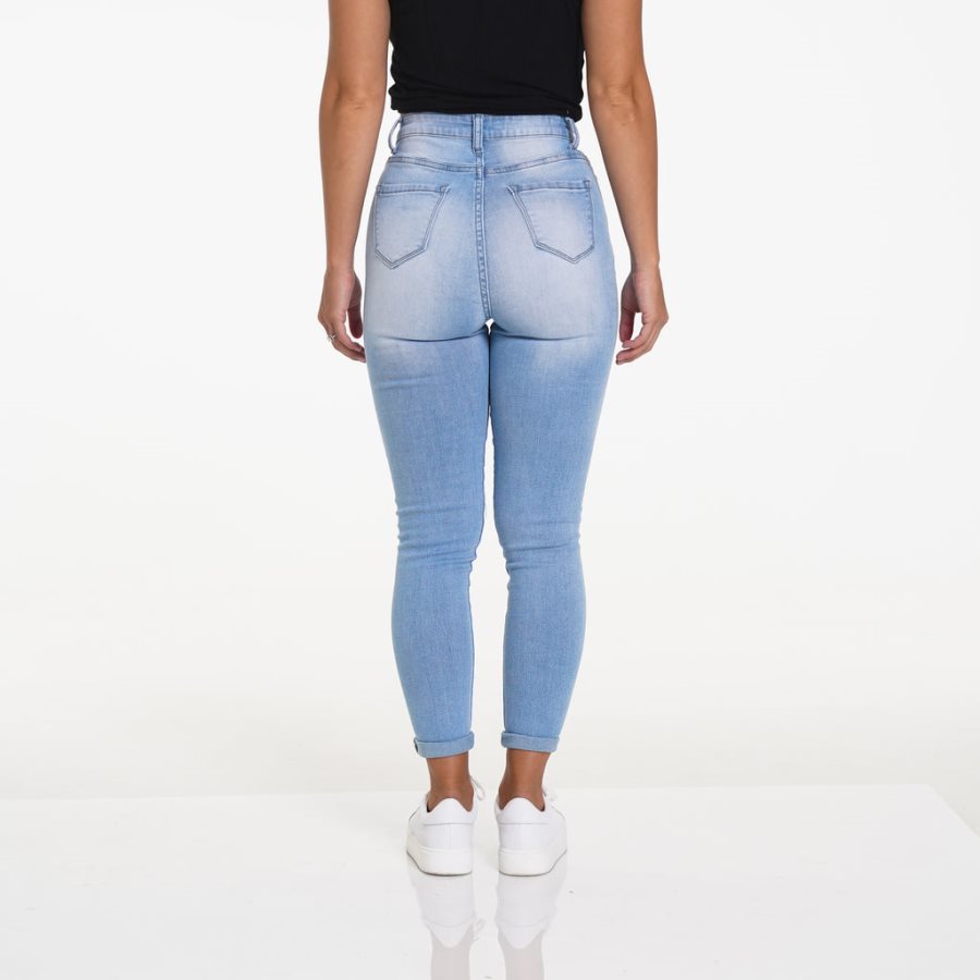 NVGTN Navishape Ripped Jeans Damen Hellblau Österreich | lDW8tdY2