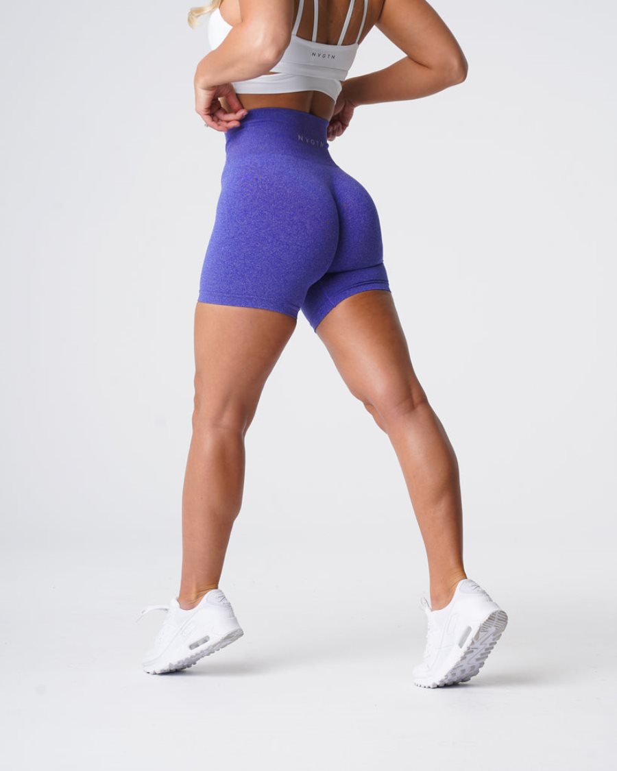 NVGTN Pro Seamless Kurze Hose Damen Blau Österreich | 0gEtRH47