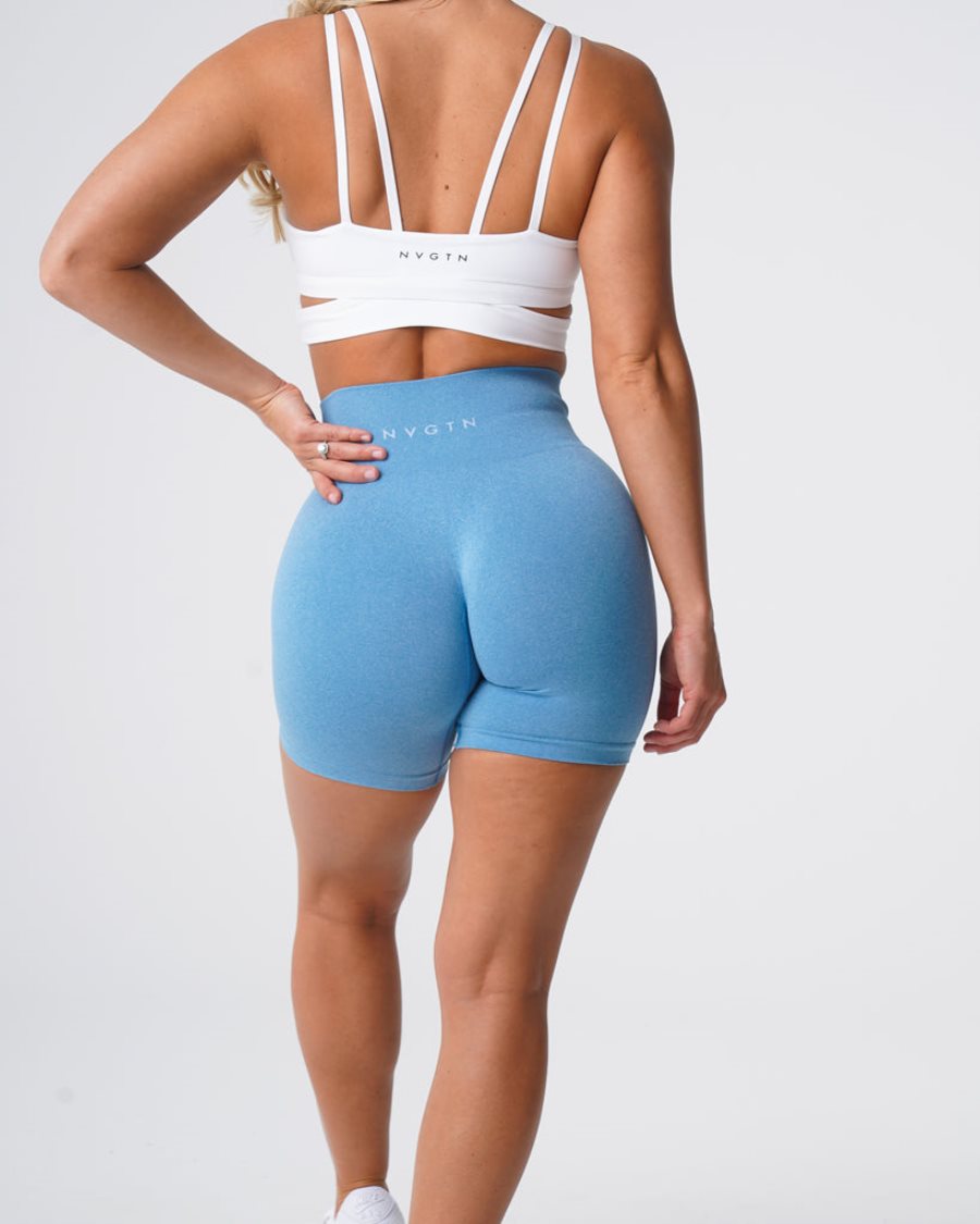 NVGTN Pro Seamless Kurze Hose Damen Blau Österreich | PEZwKTkJ