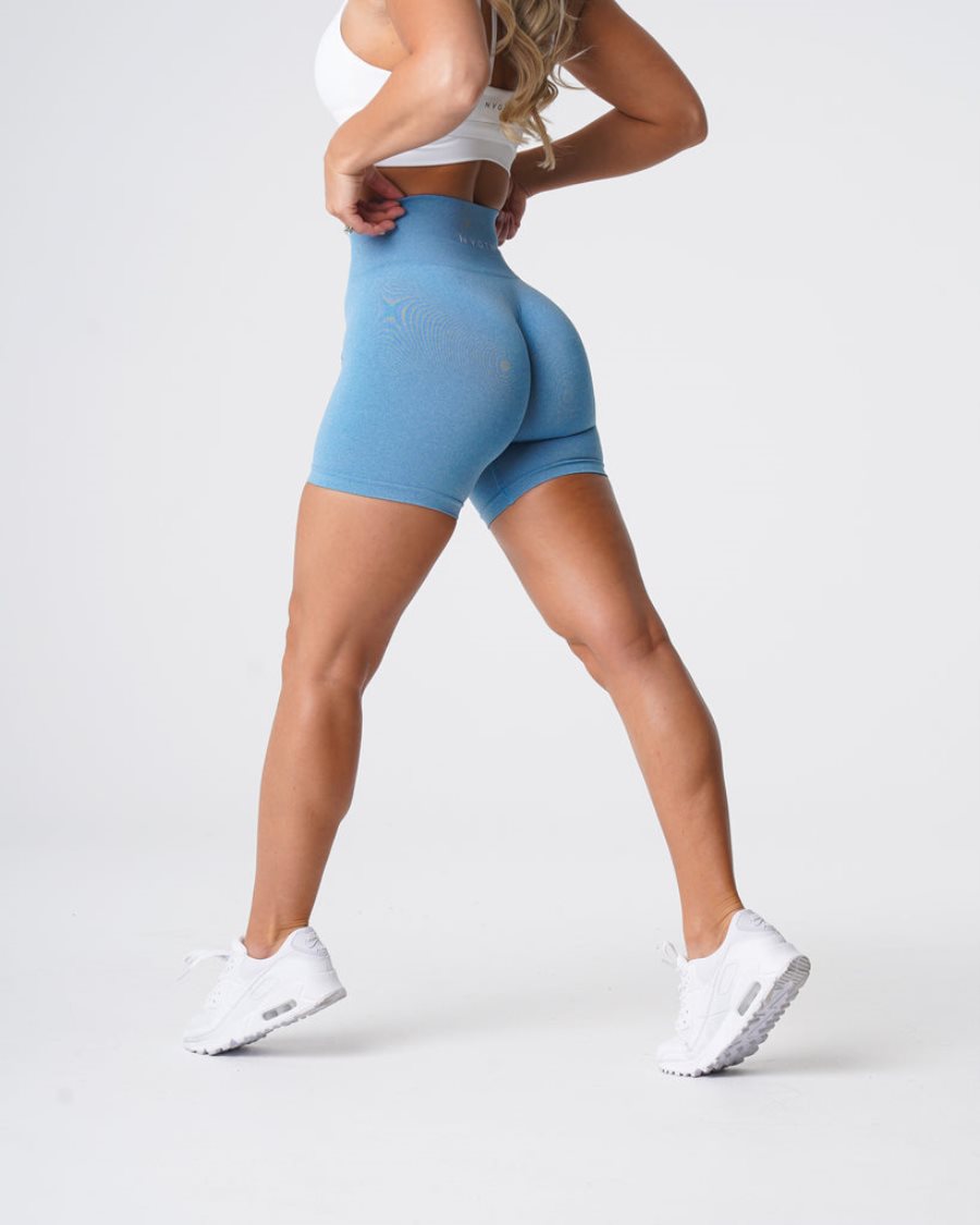 NVGTN Pro Seamless Kurze Hose Damen Blau Österreich | PEZwKTkJ