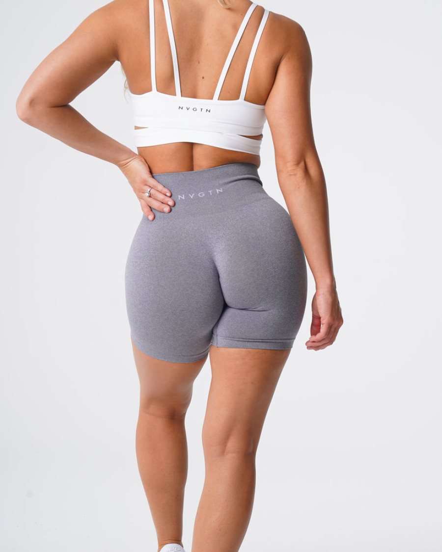 NVGTN Pro Seamless Kurze Hose Damen Grau Österreich | uDPMOFCC