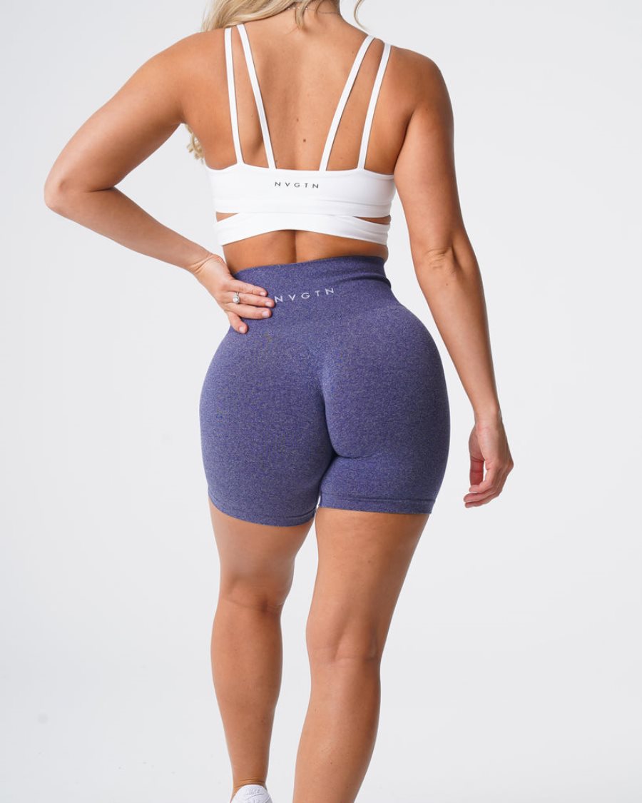 NVGTN Pro Seamless Kurze Hose Damen Indigo Österreich | Gz0pZFUO