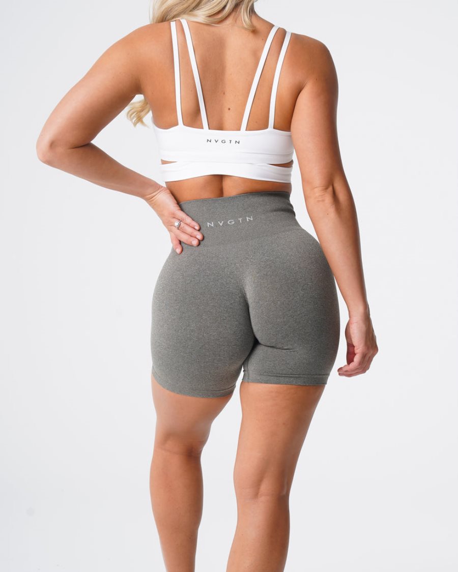 NVGTN Pro Seamless Kurze Hose Damen Khaki Grün Österreich | 9B4HsDID