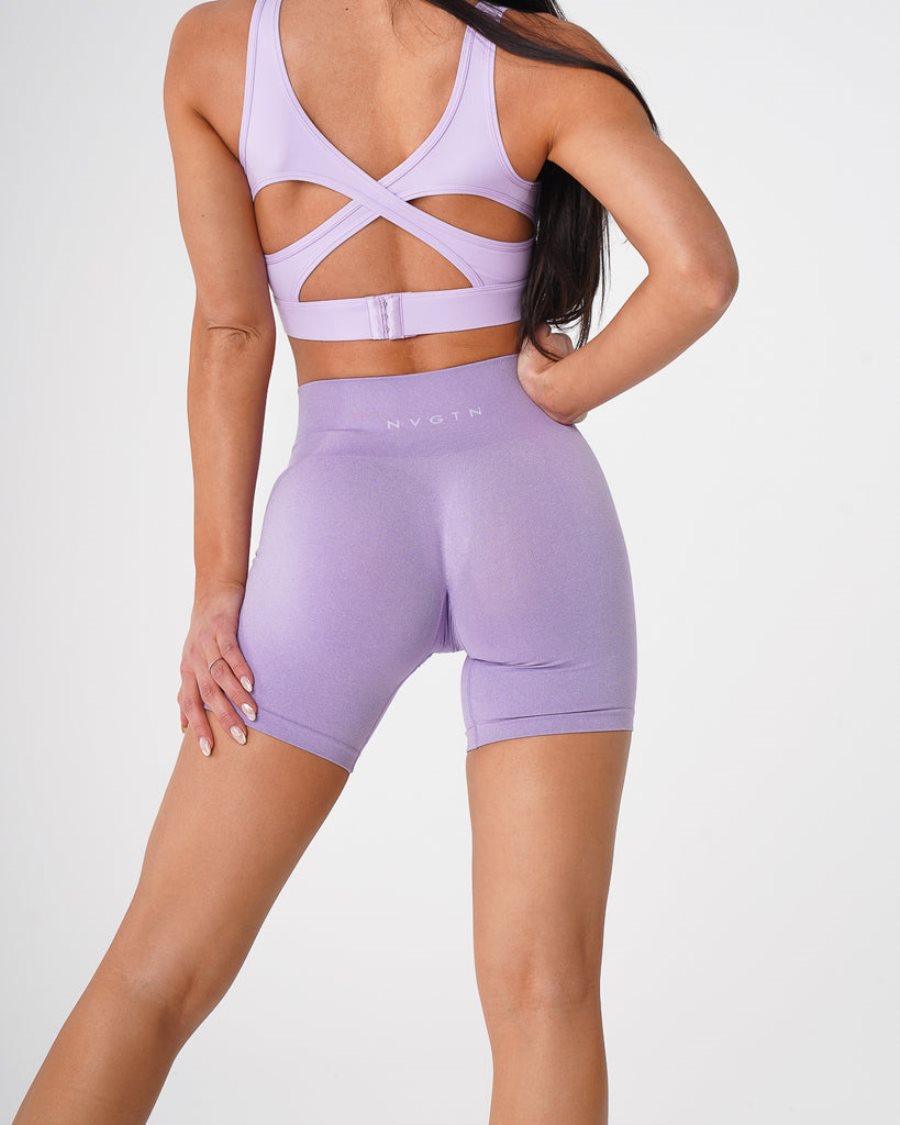 NVGTN Pro Seamless Kurze Hose Damen Lila Österreich | CsZdTDIr