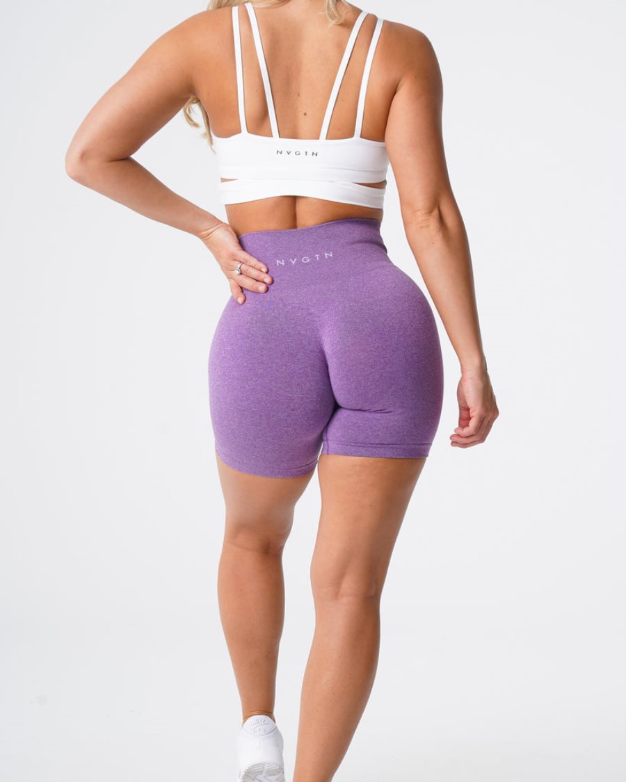 NVGTN Pro Seamless Kurze Hose Damen Lila Österreich | UU7LZVF