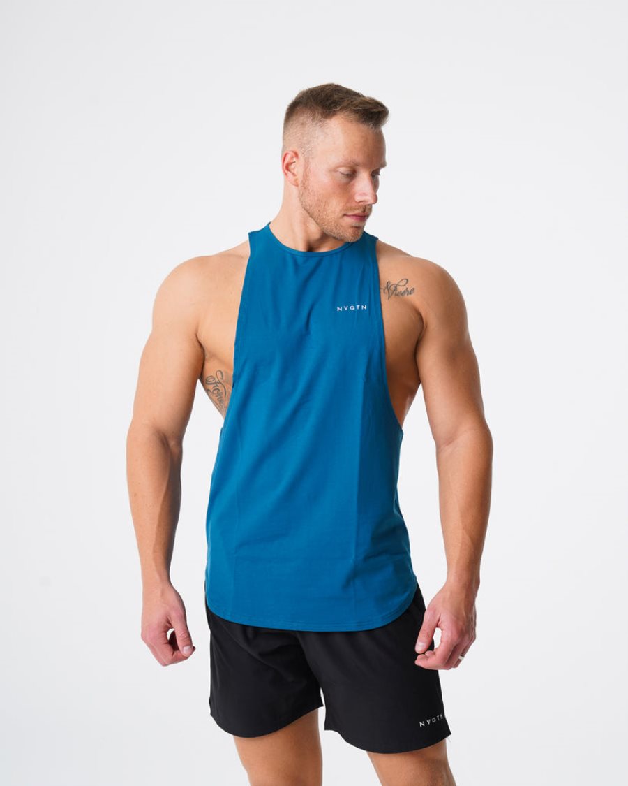 NVGTN Pulse Edge Muskelshirt Herren Blau Österreich | d9Ys1rIm