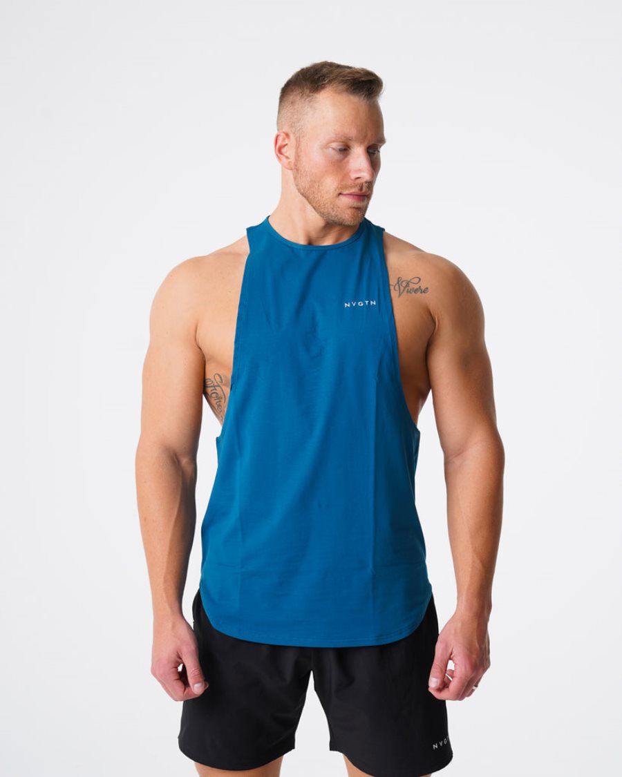 NVGTN Pulse Edge Muskelshirt Herren Blau Österreich | d9Ys1rIm