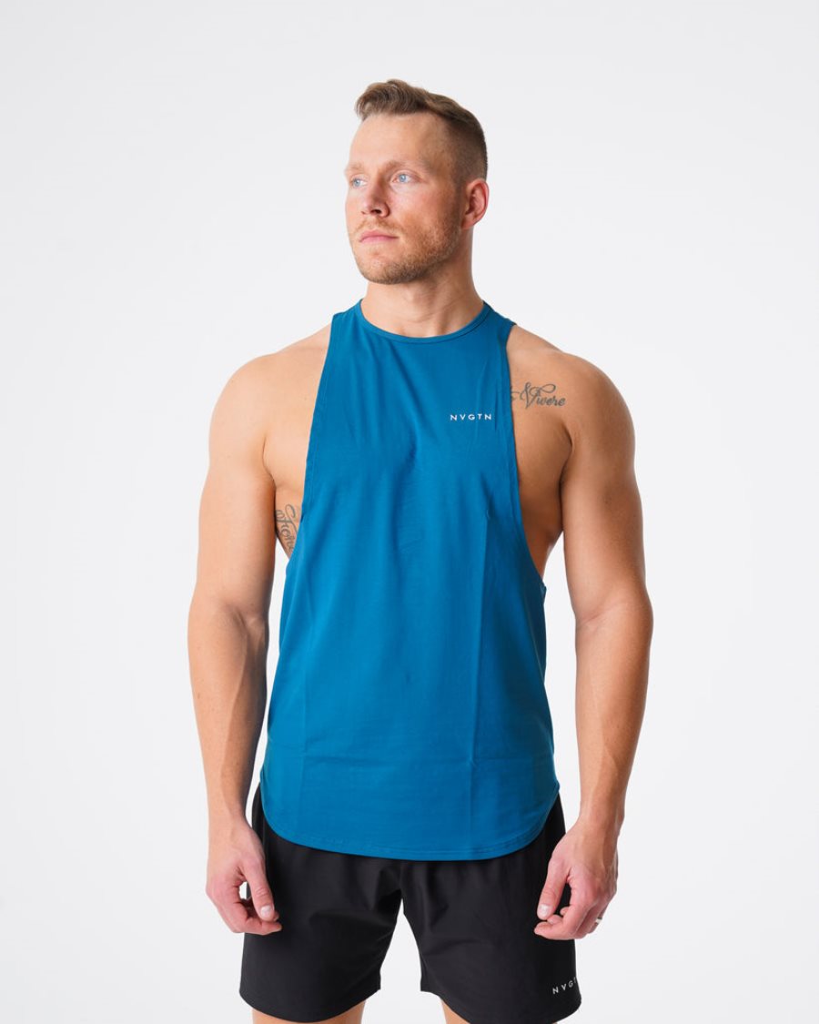 NVGTN Pulse Edge Muskelshirt Herren Blau Österreich | d9Ys1rIm