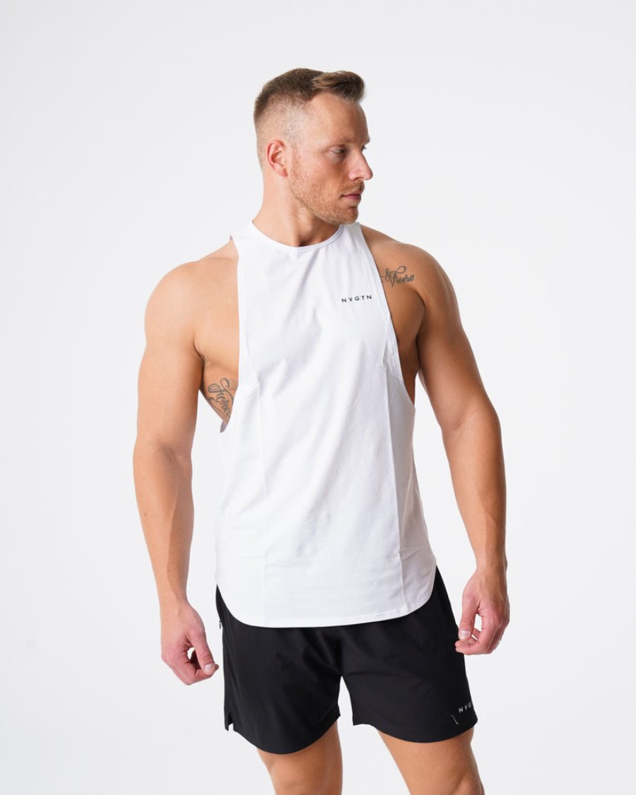 NVGTN Pulse Edge Muskelshirt Herren Weiß Österreich | 16plGK7W