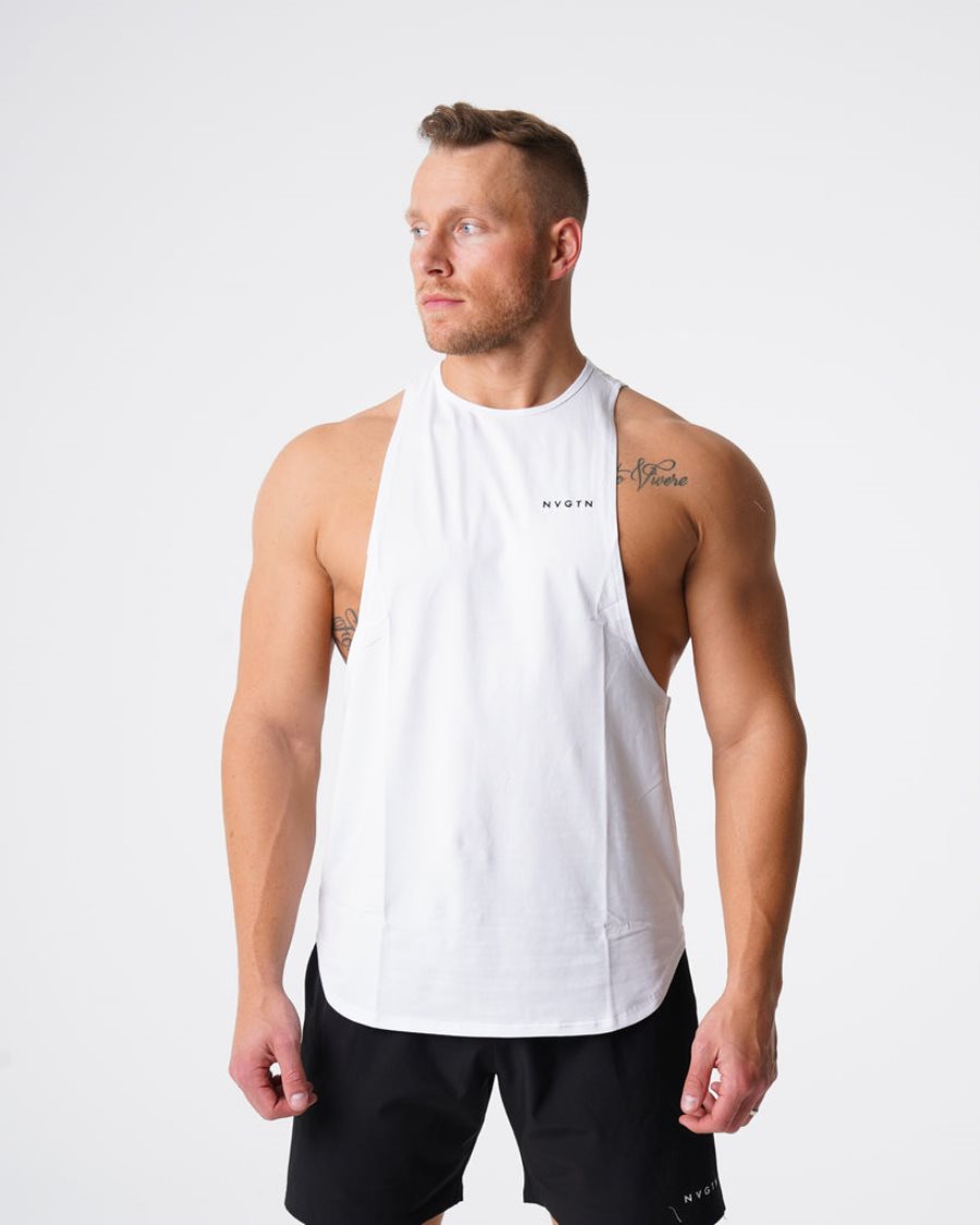 NVGTN Pulse Edge Muskelshirt Herren Weiß Österreich | 16plGK7W