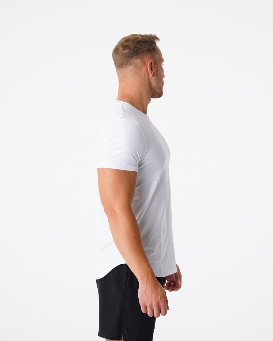 NVGTN Pulse Fitted T-shirts Herren Weiß Österreich | FCVDdkix