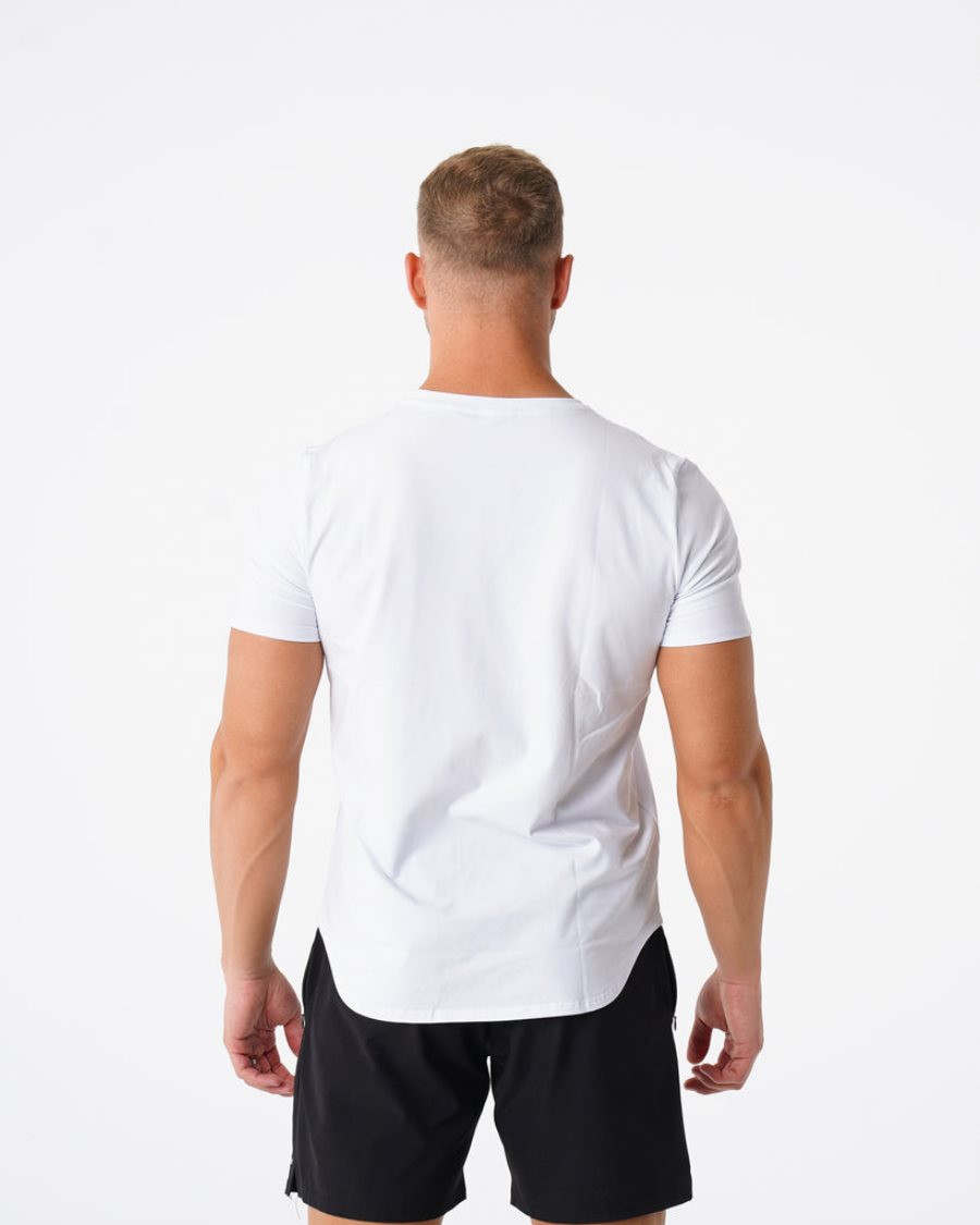 NVGTN Pulse Fitted T-shirts Herren Weiß Österreich | FCVDdkix