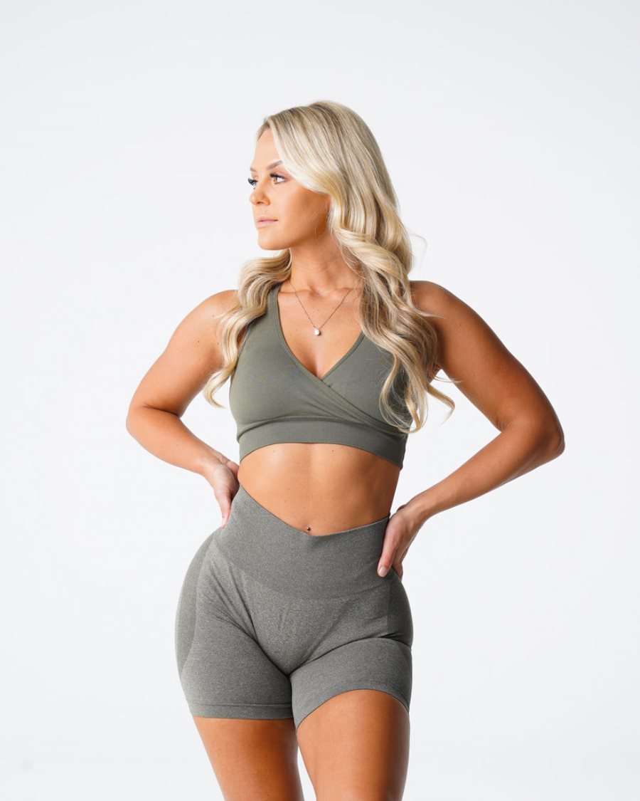 NVGTN Pursuit Seamless Sport Bh Damen Khaki Grün Österreich | WVUCDDO1