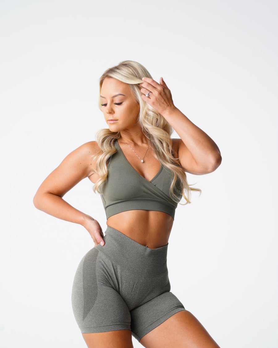 NVGTN Pursuit Seamless Sport Bh Damen Khaki Grün Österreich | WVUCDDO1