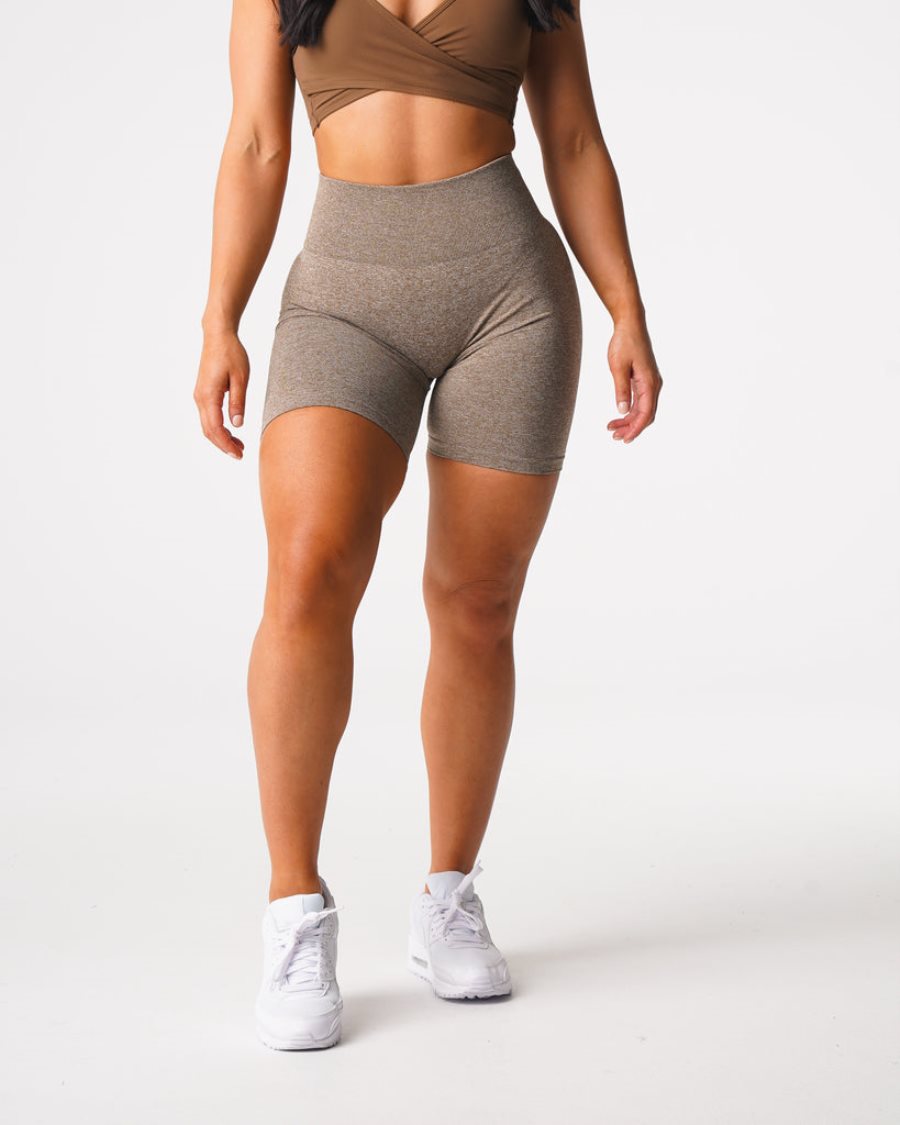 NVGTN Scrunch Seamless Kurze Hose Damen Braun Österreich | 1YYF60n8