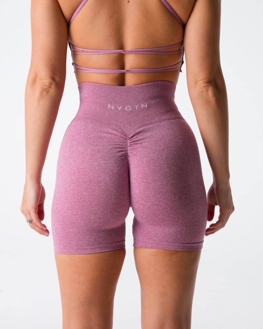 NVGTN Scrunch Seamless Kurze Hose Damen Rosa Österreich | IAvPtHdV