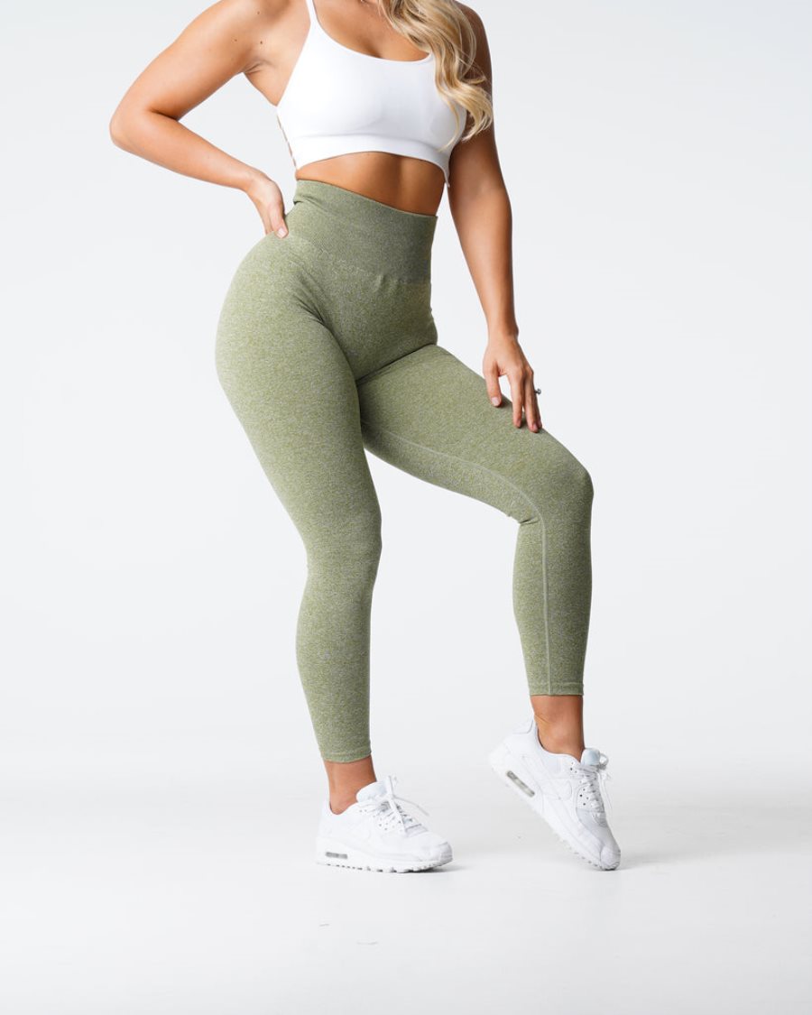 NVGTN Scrunch Seamless Leggings Damen Grün Österreich | GiidDkv8