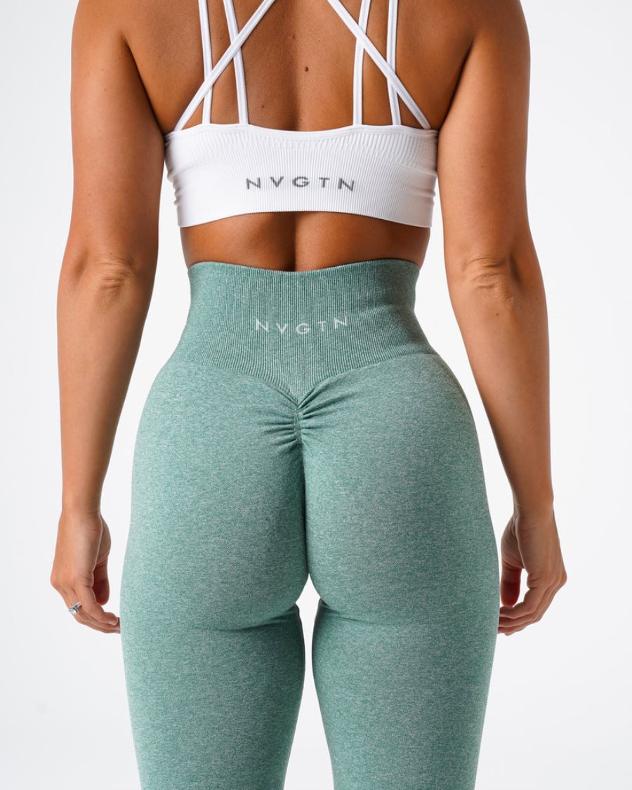 NVGTN Scrunch Seamless Leggings Damen Grün Österreich | auFW8m3Z