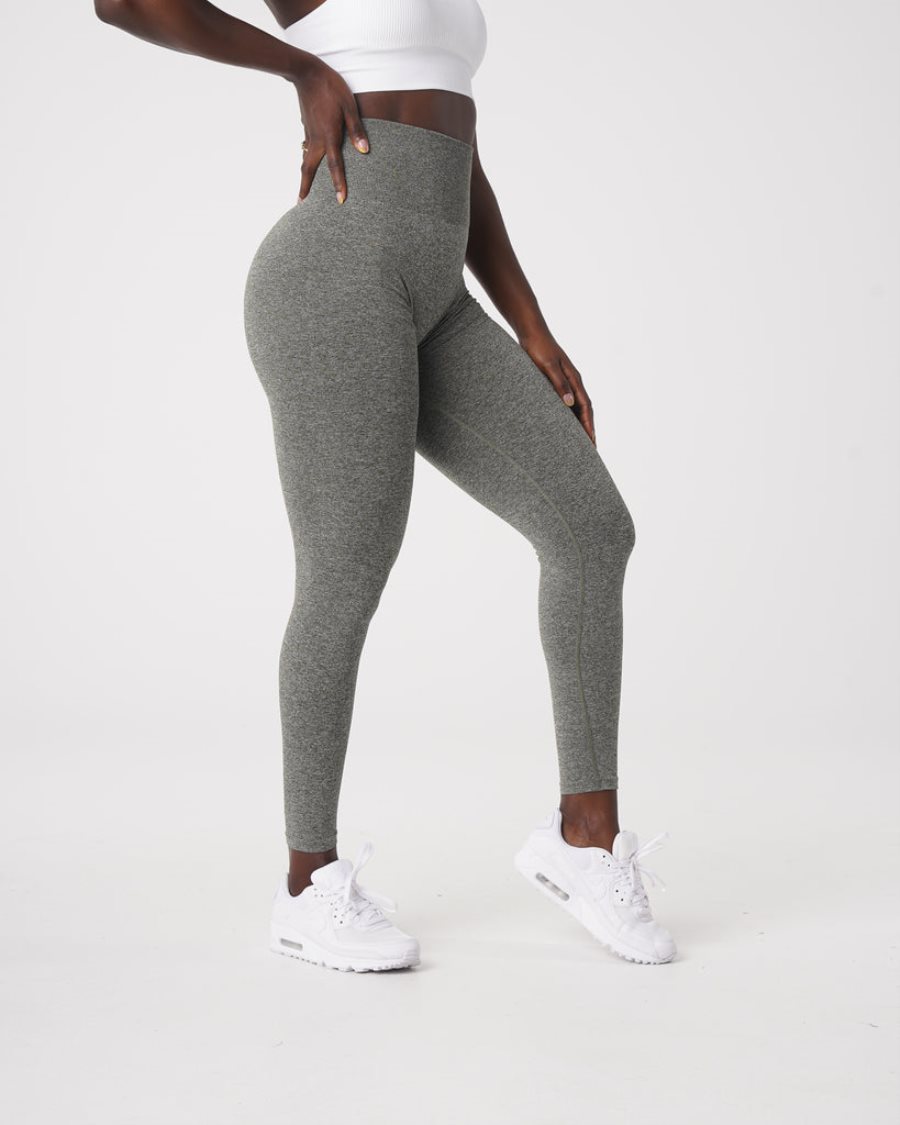 NVGTN Scrunch Seamless Leggings Damen Khaki Grün Österreich | BN7B7zFb