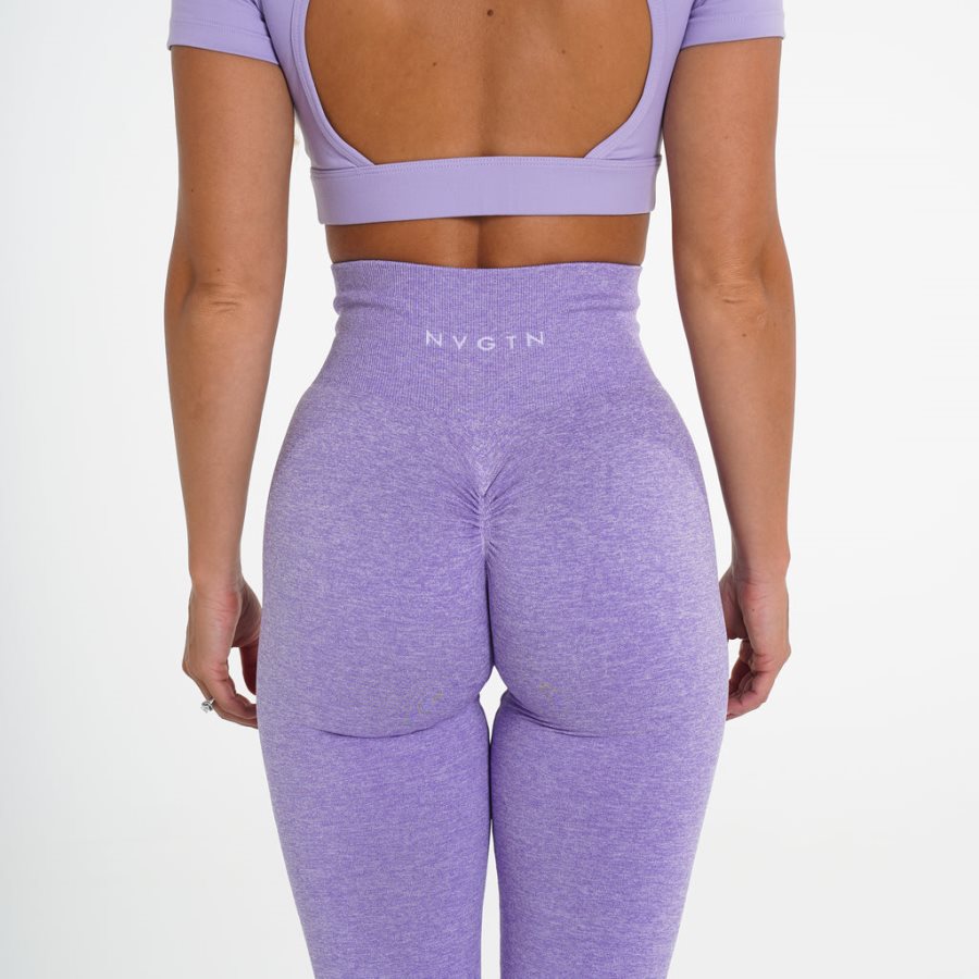 NVGTN Scrunch Seamless Leggings Damen Lila Österreich | v2NTA7fz