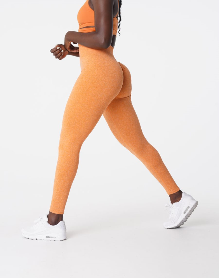 NVGTN Scrunch Seamless Leggings Damen Orange Österreich | 6T4h4dS9