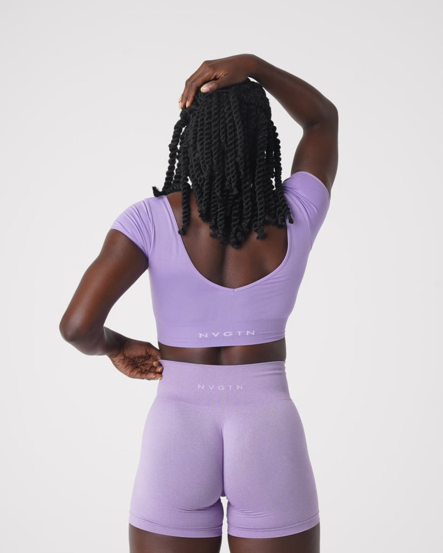 NVGTN Serene Seamless Sport Bh Damen Lila Österreich | DCycE1lI