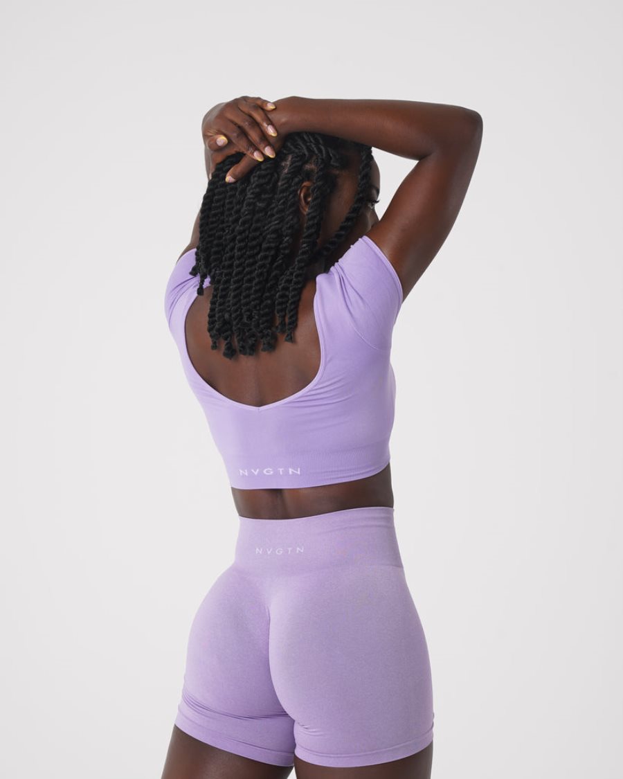 NVGTN Serene Seamless Sport Bh Damen Lila Österreich | DCycE1lI