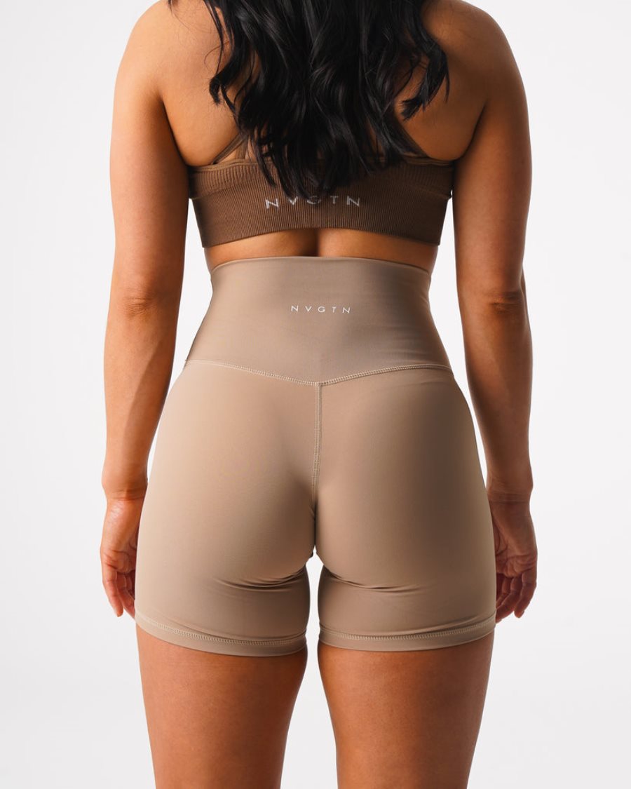 NVGTN Signature 2.0 Kurze Hose Damen Khaki Österreich | ZOMqVGmb