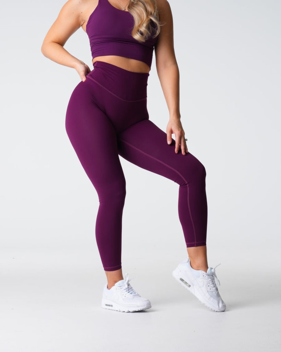 NVGTN Signature 2.0 Leggings Damen Dunkellila Österreich | o2pgPP8O