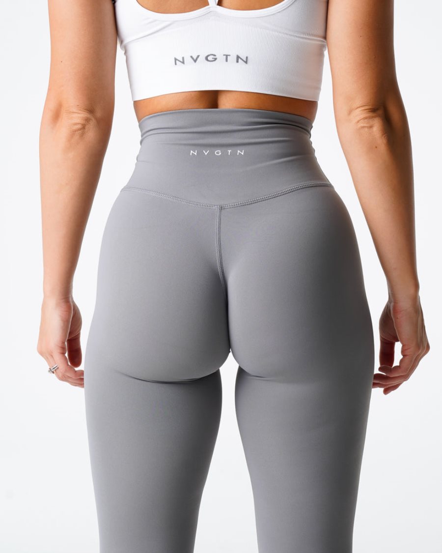 NVGTN Signature 2.0 Leggings Damen Grau Österreich | wcoZUveT