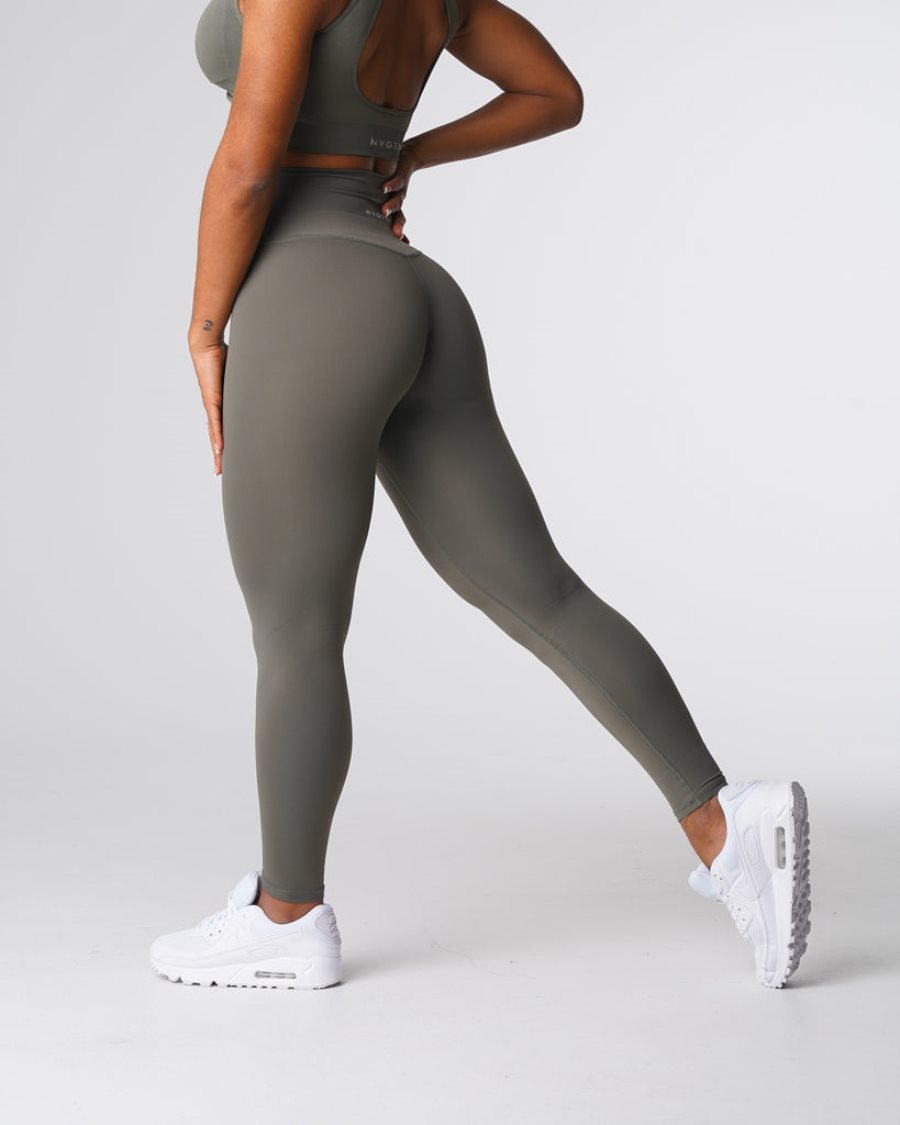 NVGTN Signature 2.0 Leggings Damen Khaki Grün Österreich | 0zvf0VYC