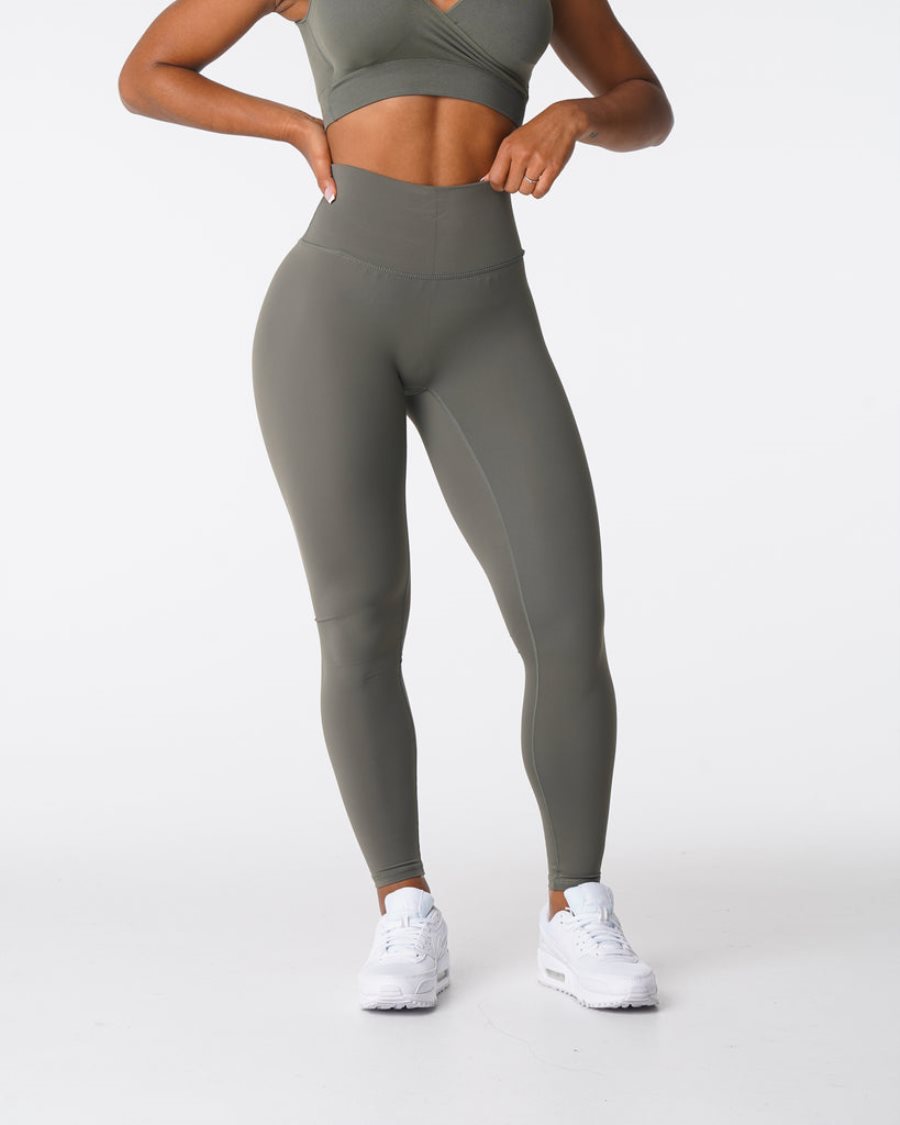 NVGTN Signature 2.0 Leggings Damen Khaki Grün Österreich | 0zvf0VYC