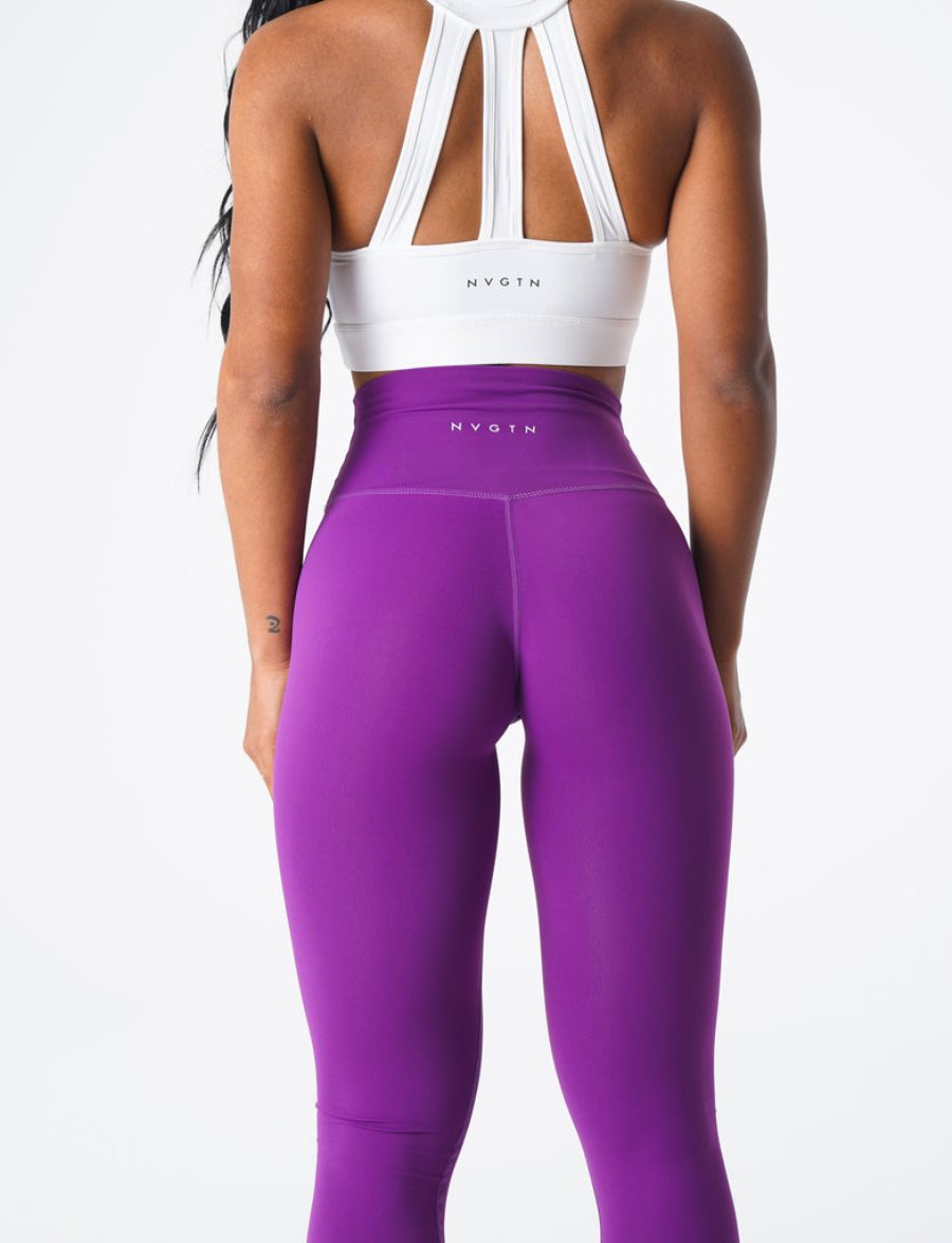 NVGTN Signature 2.0 Leggings Damen Lila Österreich | qLZv0yzt