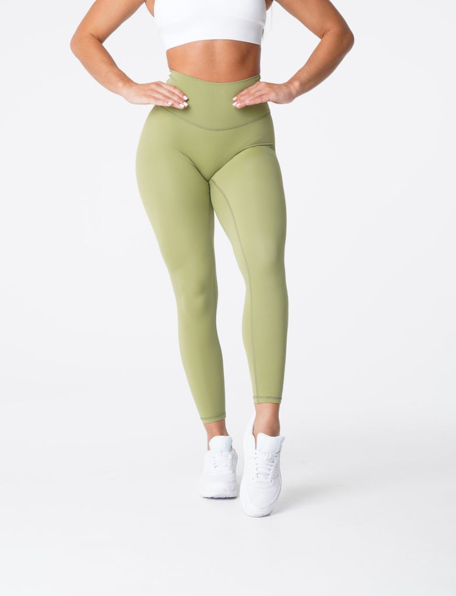 NVGTN Signature 2.0 Leggings Damen Olivgrün Österreich | C4FBmbKS