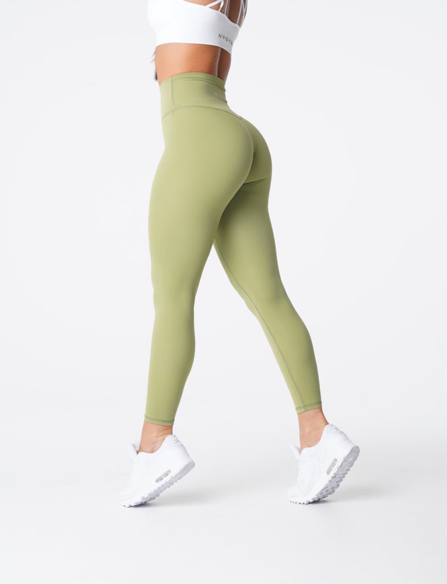 NVGTN Signature 2.0 Leggings Damen Olivgrün Österreich | C4FBmbKS