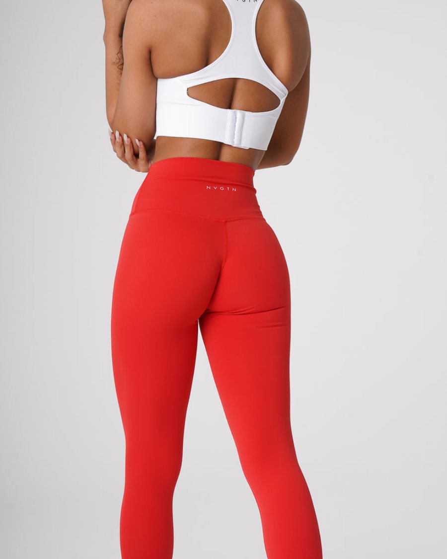 NVGTN Signature 2.0 Leggings Damen Rot Österreich | 6ahVNs4j