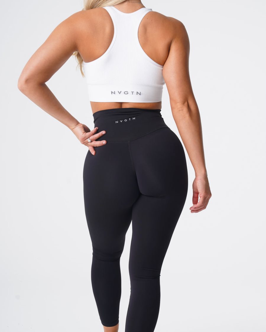 NVGTN Signature 2.0 Leggings Damen Schwarz Österreich | B7FLQJAI