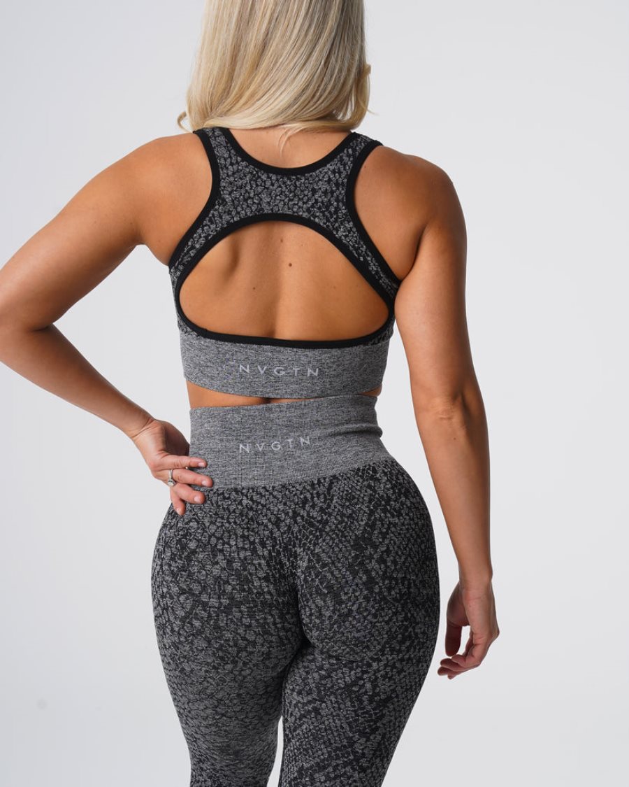 NVGTN Snakeskin Eclipse Seamless Sport Bh Damen Schwarz Österreich | 20Krp4Nb