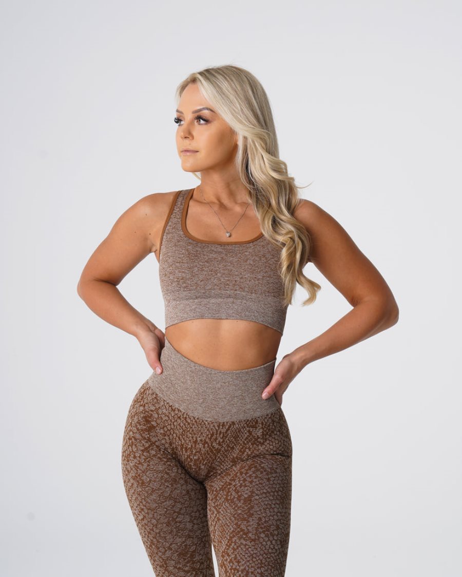 NVGTN Snakeskin Eclipse Seamless Sport Bh Damen Braun Österreich | 3n1Wq4uW