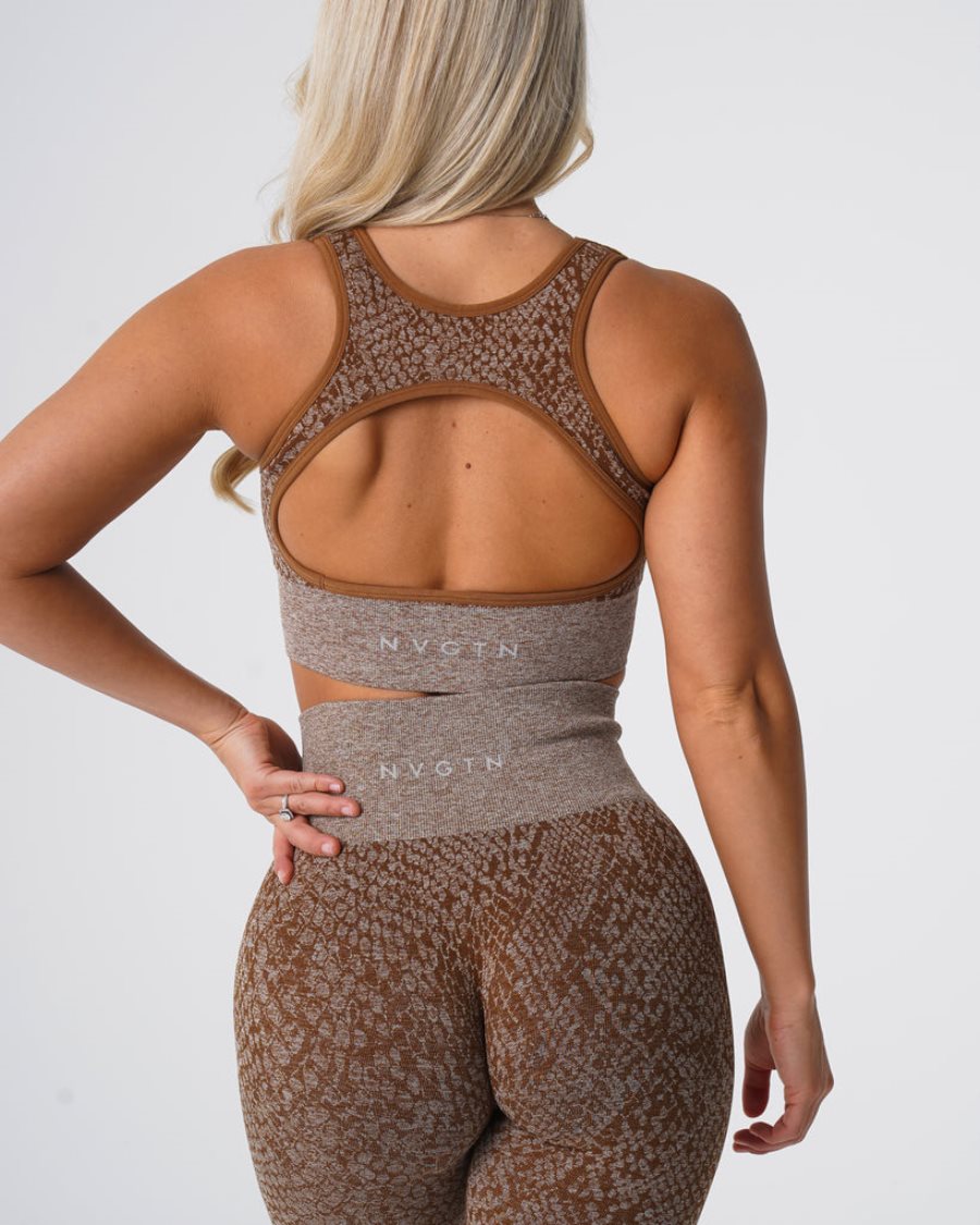 NVGTN Snakeskin Eclipse Seamless Sport Bh Damen Braun Österreich | 3n1Wq4uW