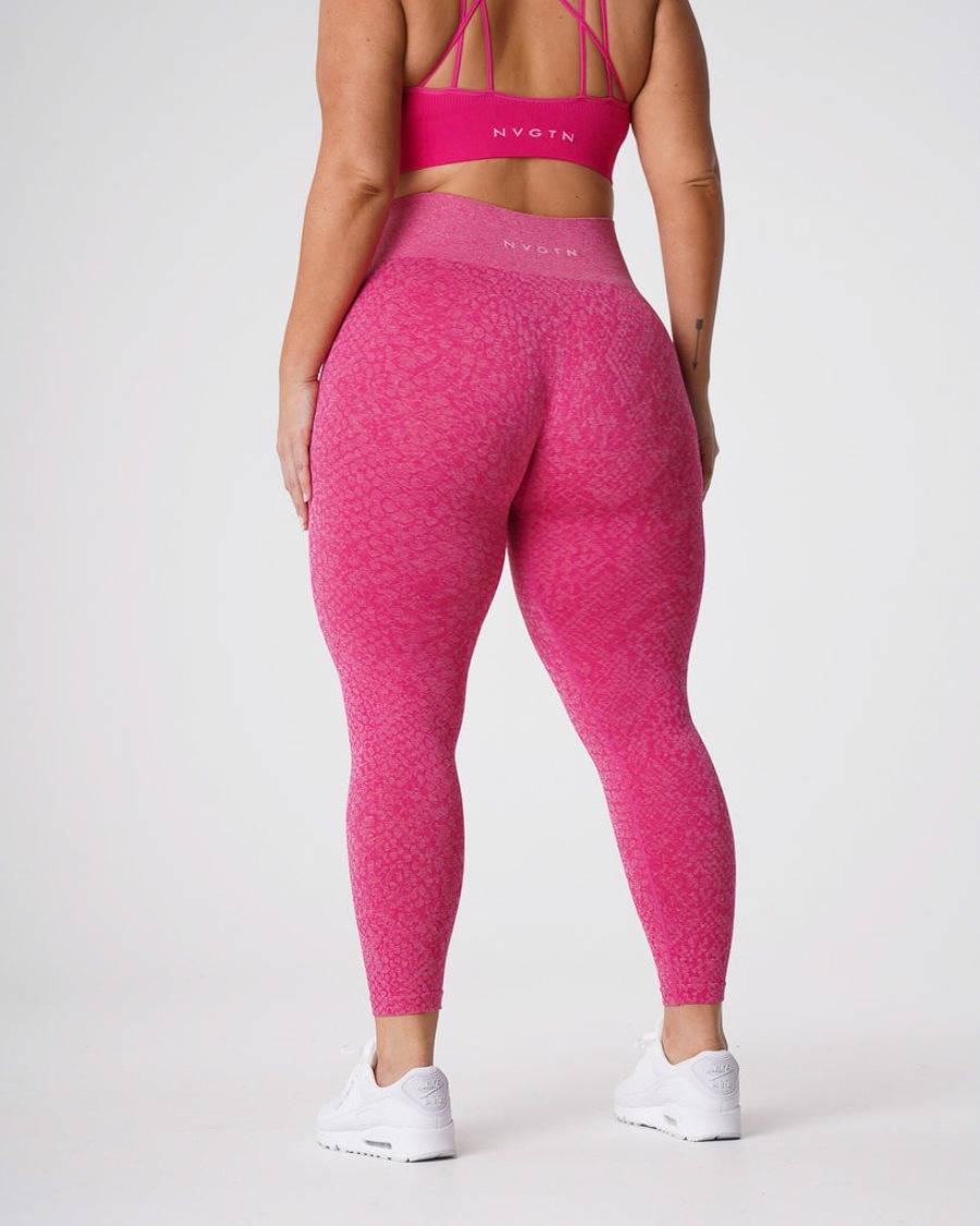 NVGTN Snakeskin Seamless Leggings Damen Fuchsie Österreich | XhFCM1Ve